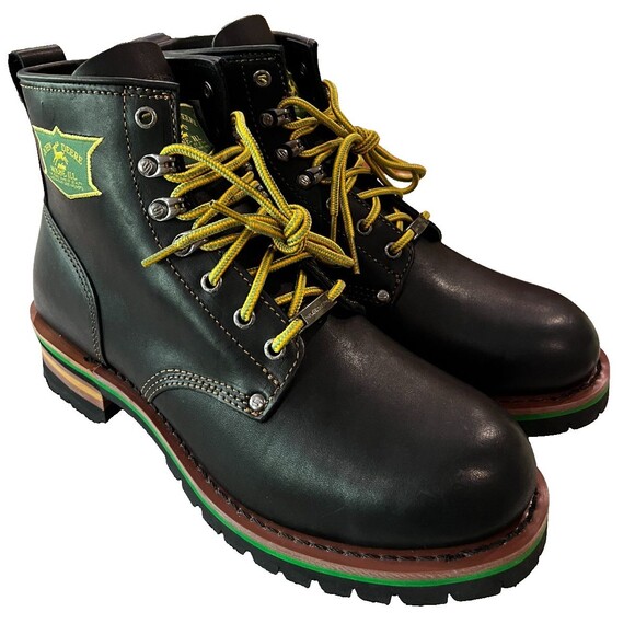 John Deere Skechers Cascades Mens sz 11 Black Leather Work Boots 6” Goodyear NEW main image 12